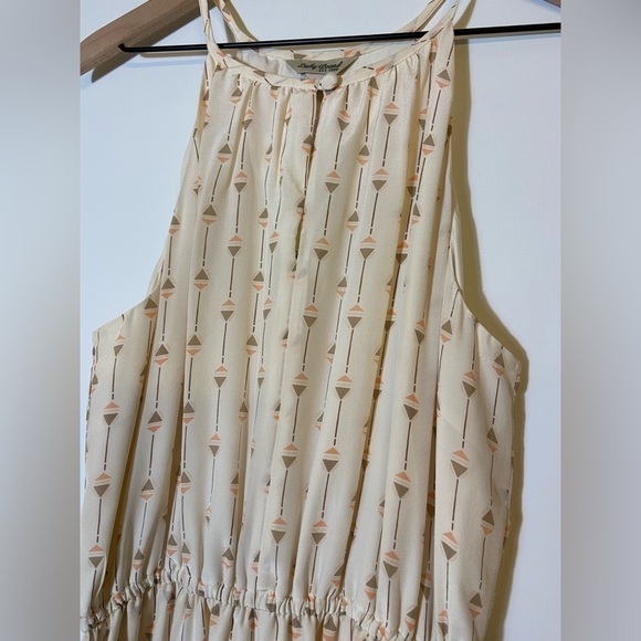 Lucky Brand NWT Small Silk Print Halter Maxi Dress Keyhole Lightweight Summer - Picture 12 of 13